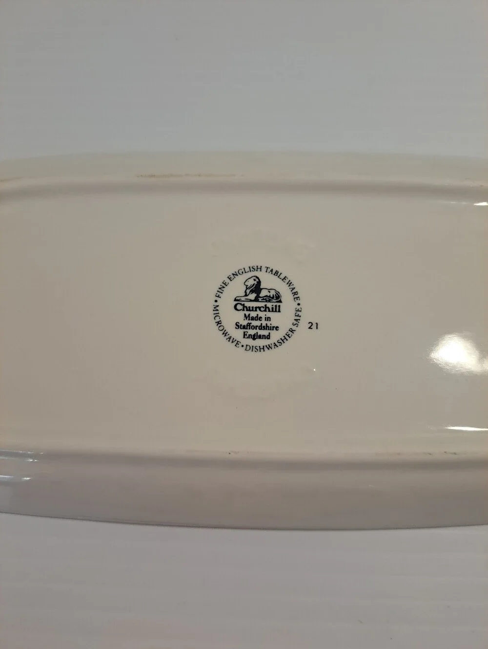 Churchill of England Blue Willow Covered Butter Dish - Staffordshire England